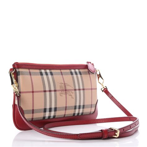 burberry small haymarket check tote bag military red|Burberry haymarket check crossbody bag.